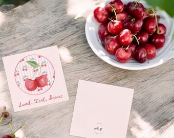 Sweet, Tart, Iconic – Vintage Cherry Card (5.5" x 5.5")