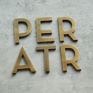 Custom Brass Letters – Premium Solid Brass Sign, Minimalist Metal Typography, Wall Lettering for Logo, Address & Interior Design