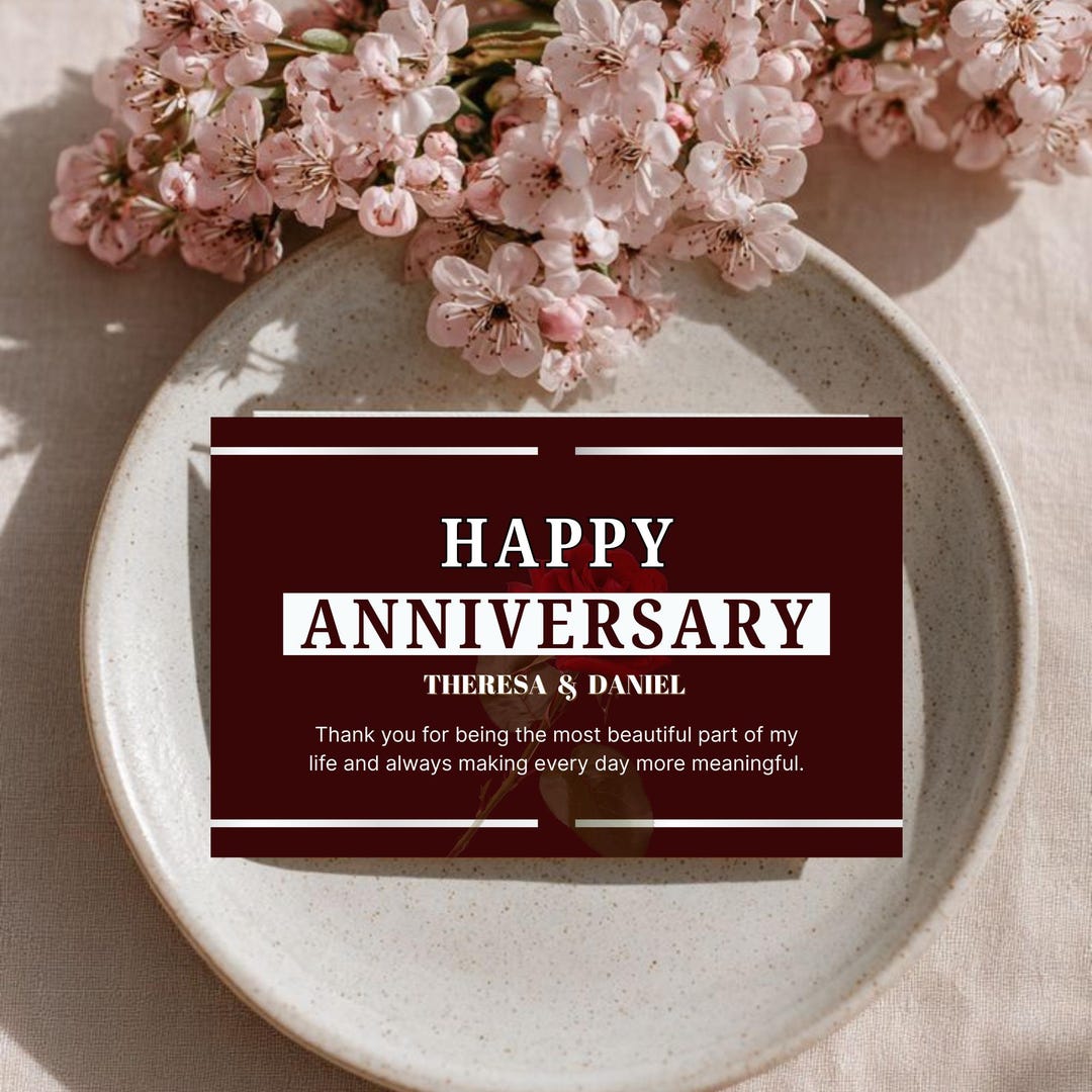 Happy Anniversary Card Printable | Wedding Anniversary Greeting, Love ...