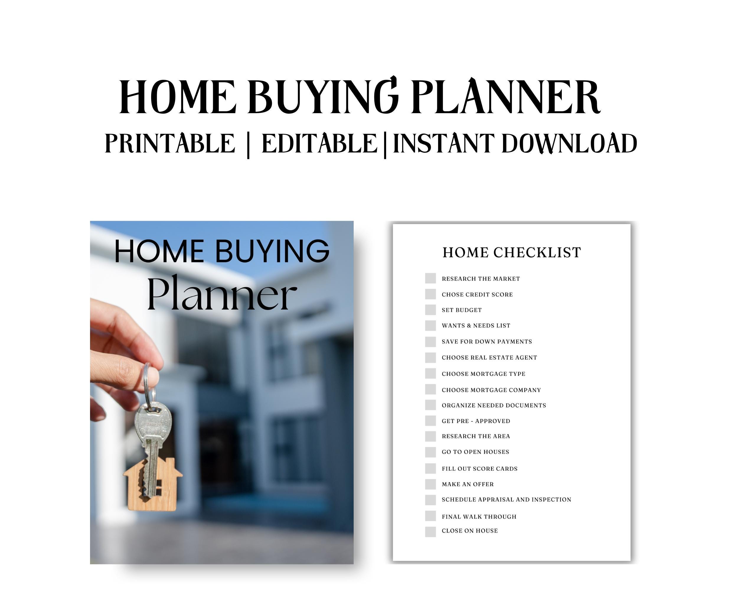 Home Buying Planner Printable | First Time Buyer Guide, House Hunting ...