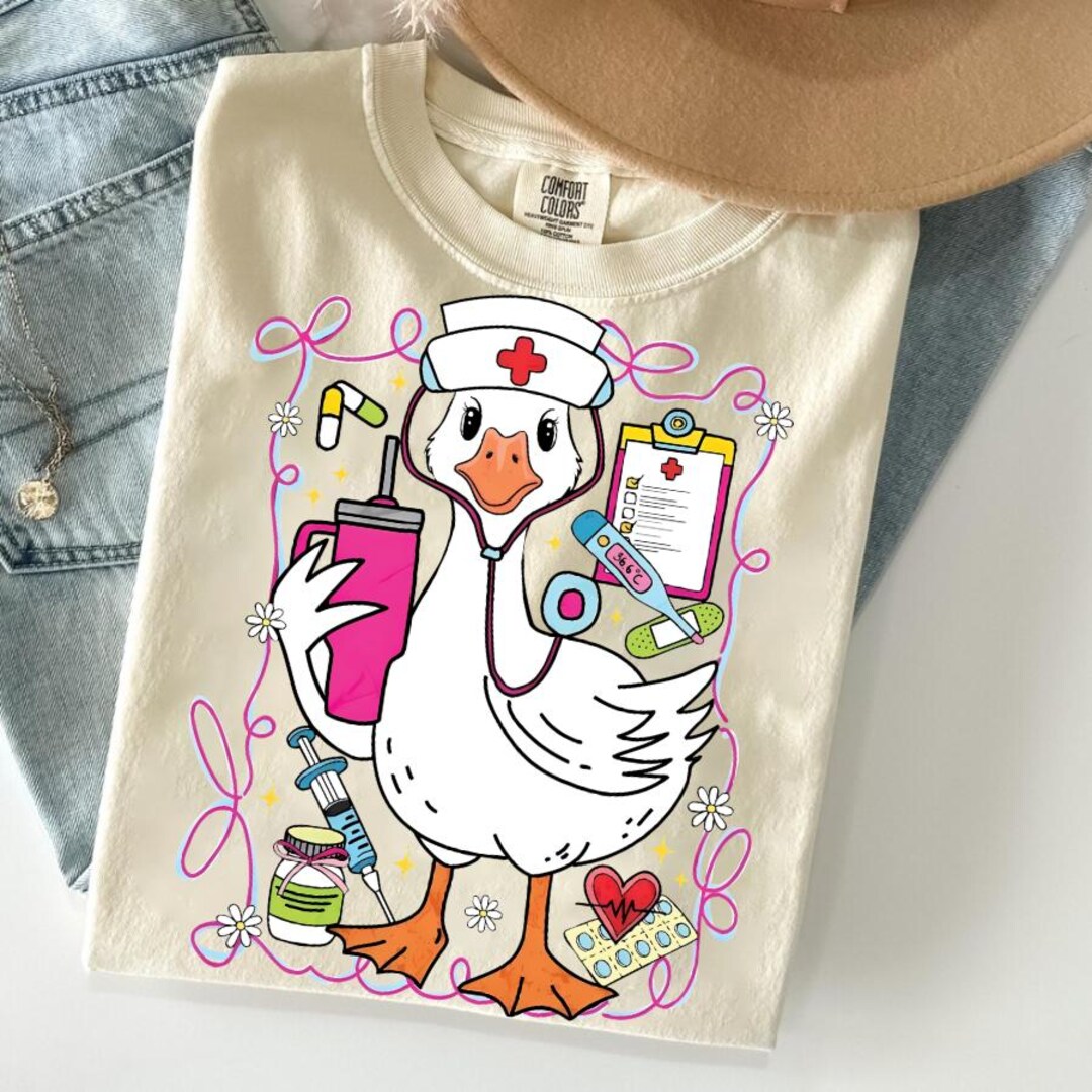 Coquette Silly Goose Nurse PNG, Funny Nurse Goose Png, Nursing Life Png ...
