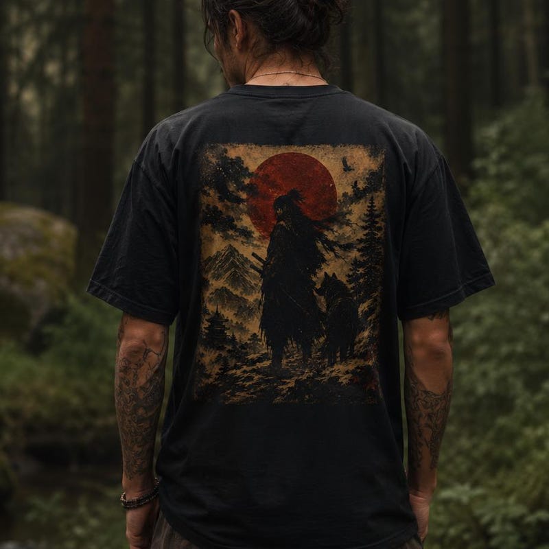 Wolf Samurai Shirt - Etsy