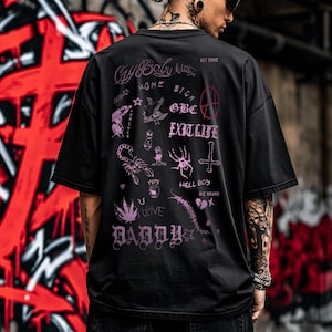 Goth Graphic Tee, Emo Shirt, Emo Trap Shirt, Y2K Streetwear, Alternative Clothing, Vintage Aesthetic Boxy Tee