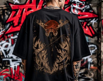 Camiseta con figura del inframundo, camiseta del ángel de la muerte, camiseta del ángel del destino, camiseta gráfica espeluznante, camiseta de guía espiritual, camiseta gótica extragrande