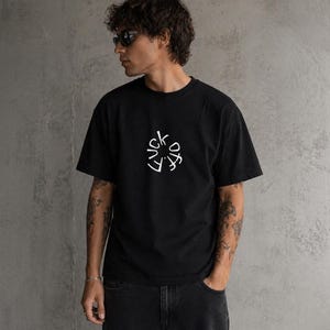 Minimalist Skeleton Hand T-Shirt, Middle Finger Skull Design, Gothic Streetwear Tee, Unisex Comfort Colors Shirt image 2