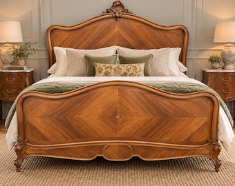 19th Century French Carved King Size Bed