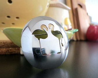 pRe-loved Collection - Upcycled Spoon brooch with flamingo couple silhouettes