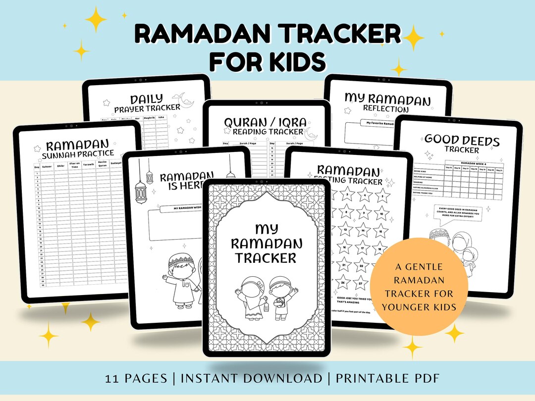 Kids Ramadan Tracker Printable | Islamic Activity Sheet (PDF Download ...