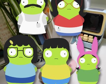 bobs burgers kuchi kopi sticker | water resistant glossy vinyl sticker | waterbottle and latop sticker | funny derpy stickers