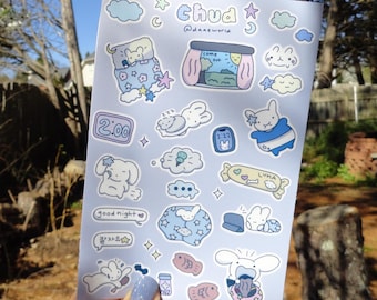 bunny chud sticker sheet