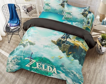 Ensemble de literie Zelda TOTK, housse de couette