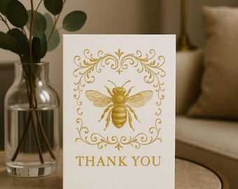 Tarjeta de agradecimiento por su pedido – Inserto para empaques de pequeñas empresas – Gold Bee Design