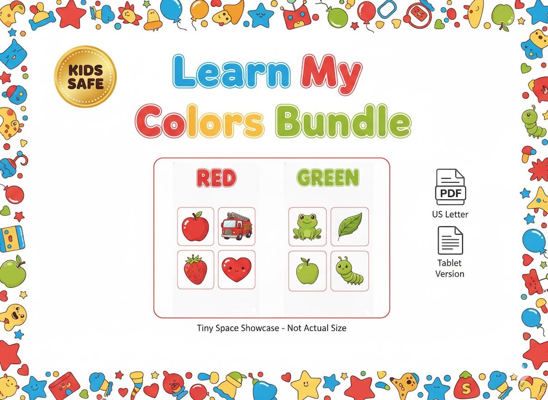 Color Sorting Activity – Toddler Learning Binder, Preschool Matching ...