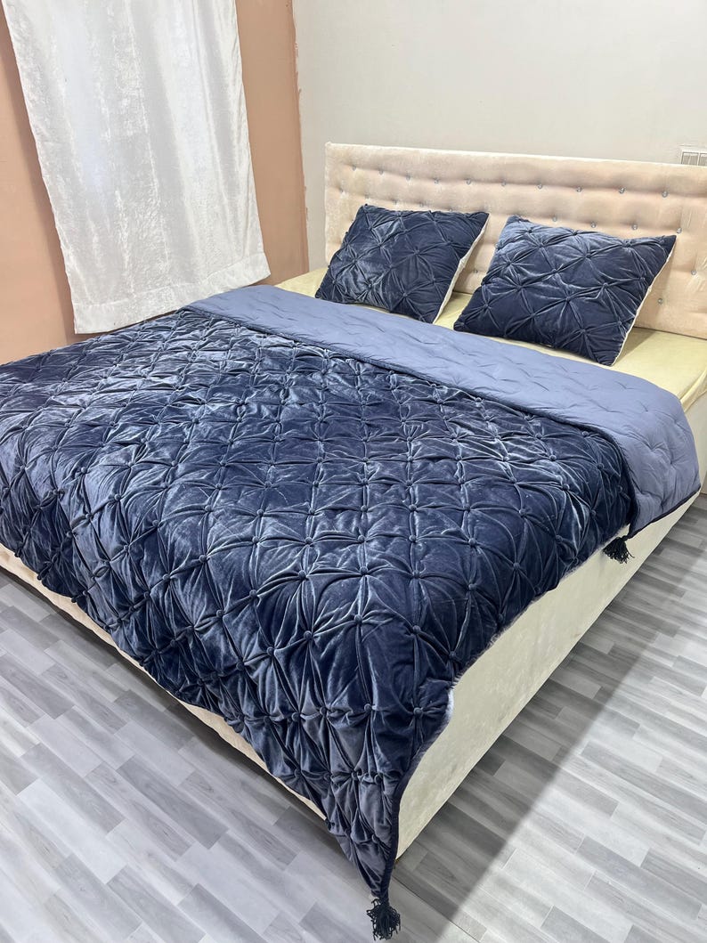 velvet quilted bedding set, purplish grey comforter, tassel comforter blanket, velvet bedding set, quilted comforter set, grey purple bedding, luxury velvet quilt, tassel bedding set, designer comforter, soft velvet blanket, premium bedding set, elegant bedroom decor, modern bedding set, plush comforter, cozy blanket set, handmade quilted bedding, decorative tassel quilt, winter comforter set, lightweight velvet quilt, durable stitched comforter, home decor bedding, hotel style bedding,