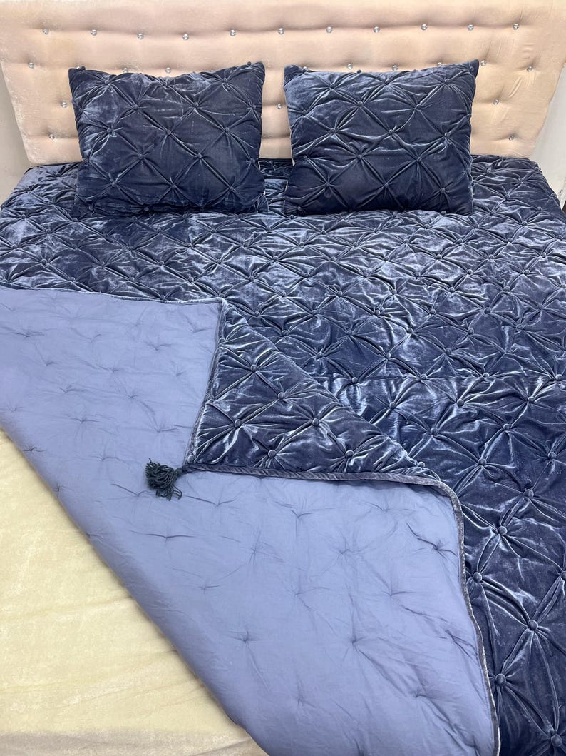velvet quilted bedding set, purplish grey comforter, tassel comforter blanket, velvet bedding set, quilted comforter set, grey purple bedding, luxury velvet quilt, tassel bedding set, designer comforter, soft velvet blanket, premium bedding set, elegant bedroom decor, modern bedding set, plush comforter, cozy blanket set, handmade quilted bedding, decorative tassel quilt, winter comforter set, lightweight velvet quilt, durable stitched comforter, home decor bedding, hotel style bedding,