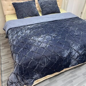 velvet quilted bedding set, purplish grey comforter, tassel comforter blanket, velvet bedding set, quilted comforter set, grey purple bedding, luxury velvet quilt, tassel bedding set, designer comforter, soft velvet blanket, premium bedding set, elegant bedroom decor, modern bedding set, plush comforter, cozy blanket set, handmade quilted bedding, decorative tassel quilt, winter comforter set, lightweight velvet quilt, durable stitched comforter, home decor bedding, hotel style bedding,