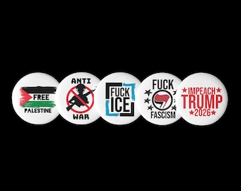 Linke-Protest-fertiges Set von Pinknöpfen