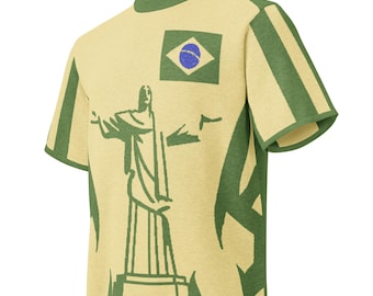 Brazil Knitted Football Jersey | Jacquard Woven Shirt