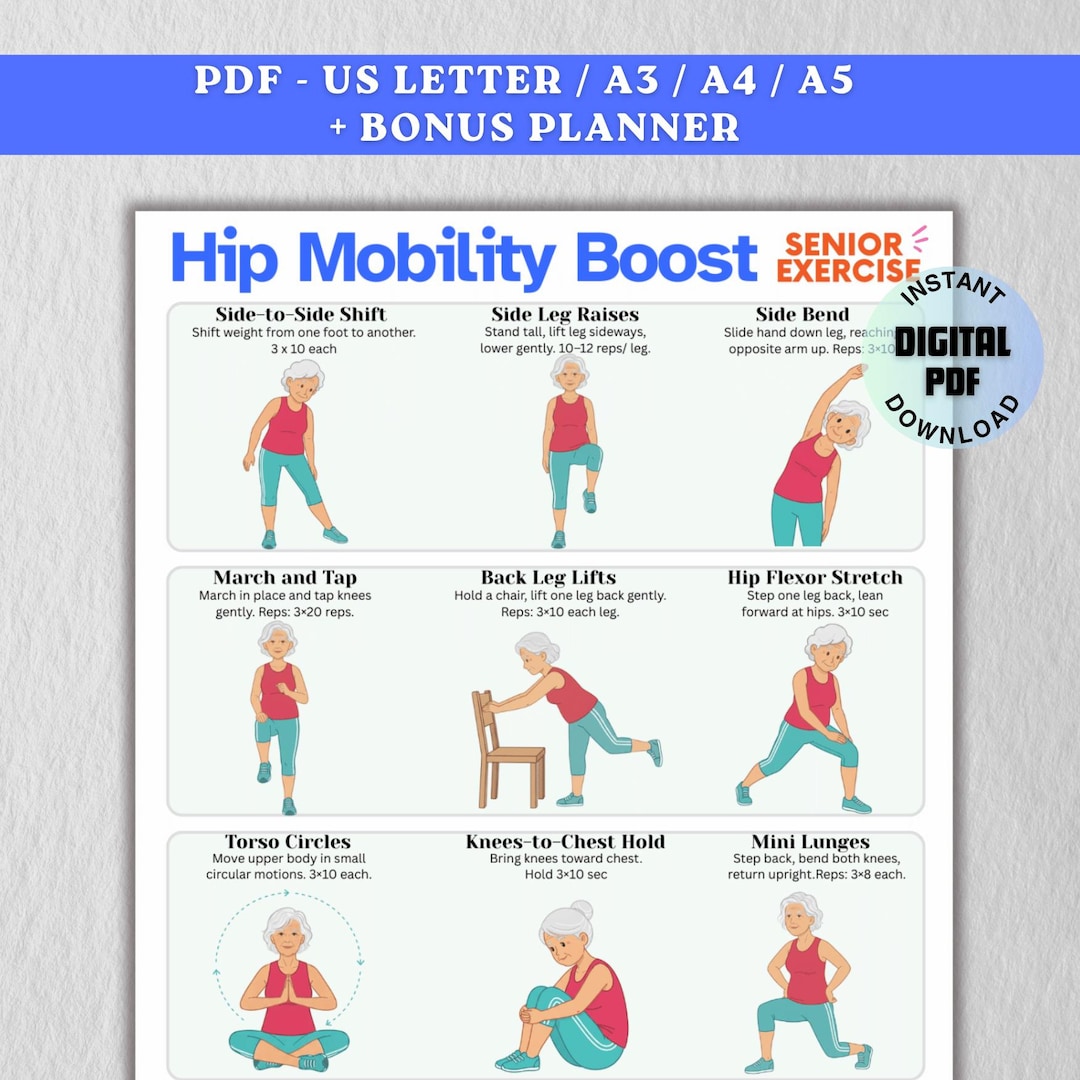 Hip Mobility Boost Exercise: PDF Digital Download, Strengthening ...