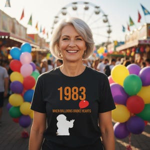 1983 When Balloons Broke Hearts - Retro 80s Nostalgia Tee 99 Luftballons Nena Cold War Vintage Music Shirt