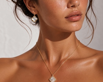 14K Vergoldete Süßwasser Perle Anhänger Halskette Minimalist Luxus Schmuck