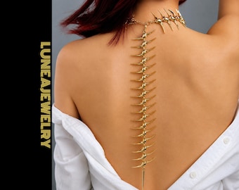 Spike Chain Necklace: Punk Gothic Statement Streetwear Jewelry, Stainless Steel