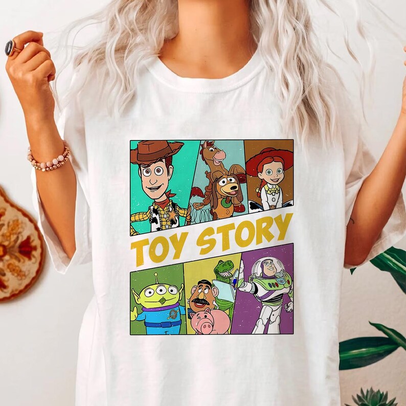 Disney Toy Story 1995 Retro T-Shirt, Woody Buzz Lightyear Rex Tee, Disney Pixar Fest, WDW Disneyland Family Vacation Trip image 1