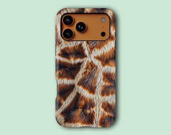 Giraffe Print Phone Case Brown Safari Pattern Animal Fur Texture Cover