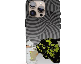 Edgy Dark Anime Phone Case, Manga Gothic Anime Girl Art Lover Gift