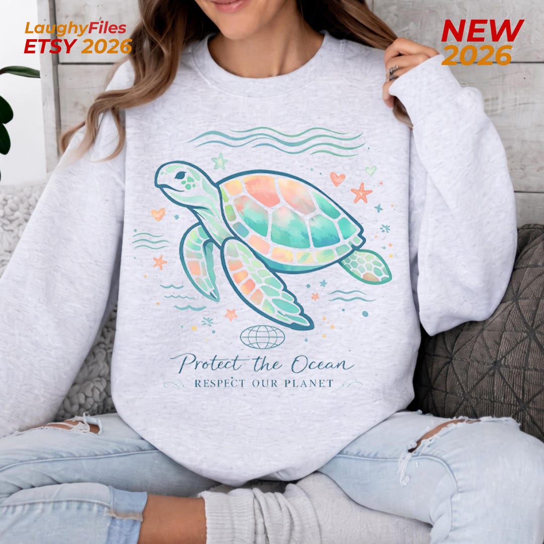 Protect the Ocean PNG, Sea Turtle Sublimation Design, Earth Day Shirt ...