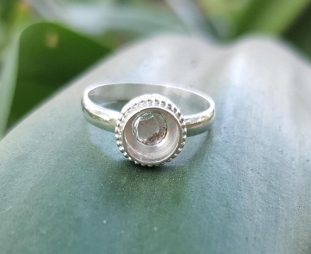 Wire Bezel Rings 925 Sterling Silver Bezel Ring Blank, Wire Rope Design (5mm to 15mm) - Etsy