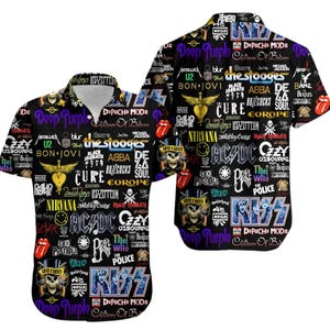rock band dress shirts Rock Band Button up Shirts