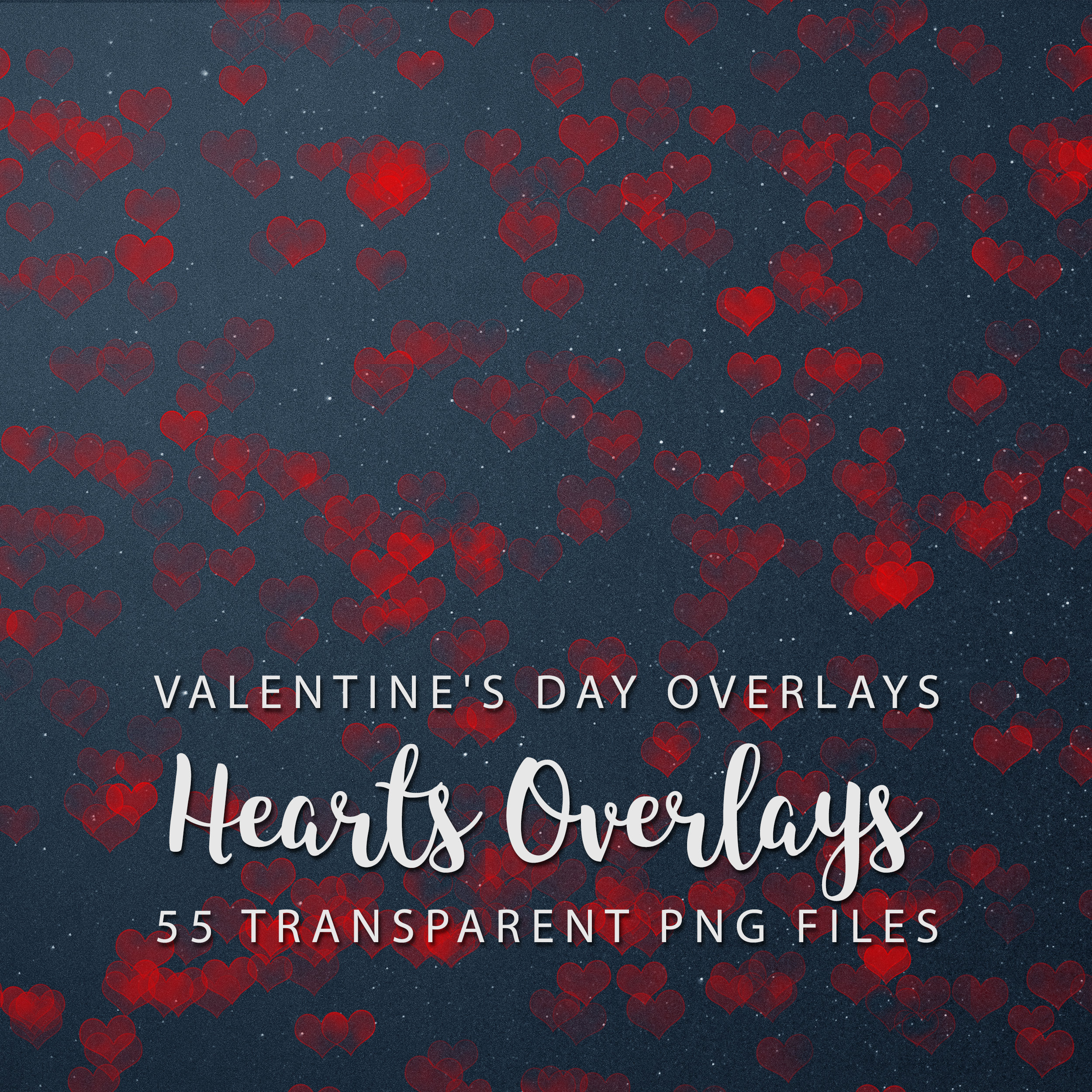 Hearts Overlays, Transparent PNG files with gold, red, pink and colorful hearts available as 55
