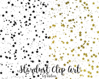 Stardust Clip Art, Stars Transparent PNG files, Stars Overlays, Magic Dust, Stars Clip Art for hot foil printing, 8.5x11, Commercial Use