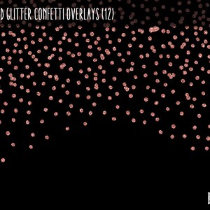 Rose Gold Glitter Confetti Overlays, Rose Gold Glitter Confetti Transparent PNG files, Scrapbooking Rose Gold Glitter Confetti Clip Art