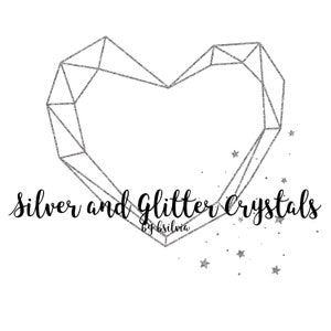 Silver Foil Crystals and Silver Glitter Crystals Clip Art, Silver Polygonal Crystal Frame, Silver Geometric Frame Clip Art, Digital Clip Art