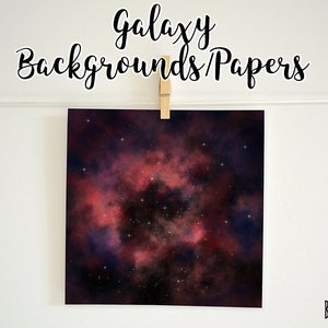Galaxy Backgrounds, Galaxy Digital Papers 12x12 inches, Space Paper, Space Background, Stars Paper, Stars Background, Commercial Use image 2