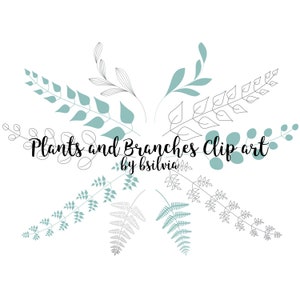 Create with Plant Clip Art and Photoshop Brushes Transparent PNGs, Vectors, and Floral Elements, Commercial use image 3