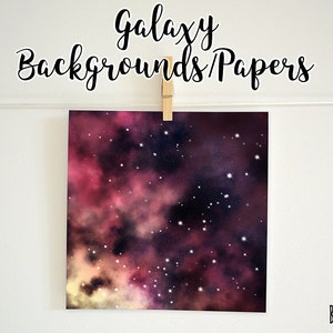 Galaxy Backgrounds, Galaxy Digital Papers 12x12 inches, Space Paper, Space Background, Stars Paper, Stars Background, Commercial Use image 4