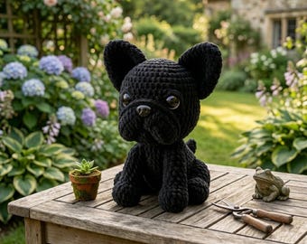 Realistic French Bulldog Crochet Pattern PDF – Amigurumi Dog Toy Tutorial (Instant Download)