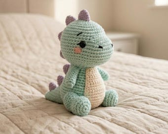 Beginner Amigurumi Dinosaur Crochet Pattern – Easy Plush Toy PDF