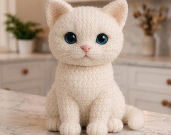 Crochet Cat Pattern PDF – Amigurumi Kitten Plush Tutorial (Digital Download)