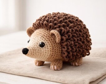 Crochet Hedgehog Amigurumi Pattern – Woodland Animal Plush Toy (PDF Download)