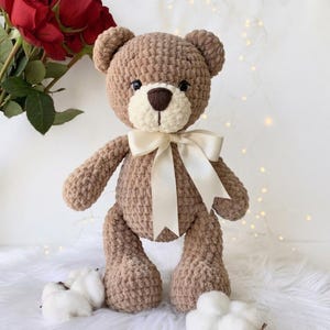Patrón de osito de peluche a crochet para principiantes – Juguete de peluche amigurumi (Descarga en PDF)