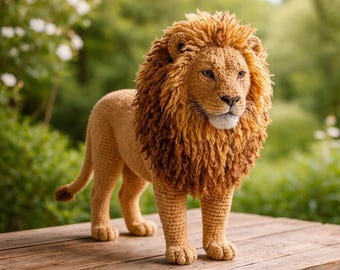 Realistic Lion Crochet Pattern | Amigurumi Toy Tutorial (Instant Download)