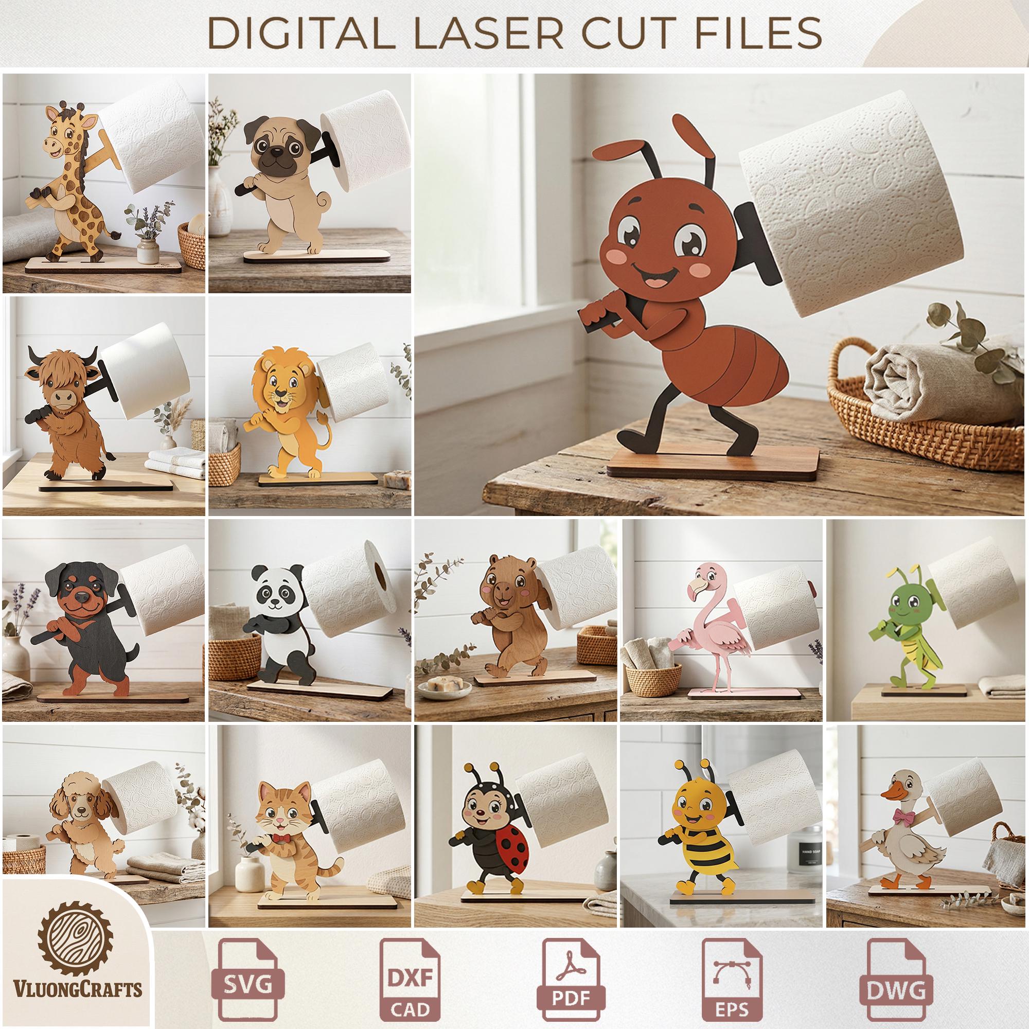 Porte-rouleau de papier toilette autocollant pour chat SNQ - Design en résine mignon