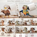 Wild Animal Toilet Roll Holder SVG Bundle, Funny Bathroom Decor Laser Cut Glowforge Files
