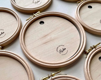 Hoop butt and hoop combo | wooden embroidery hoop backing | the perfect way to finish your work