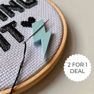 2 FOR 1 NO WASTE needle minder magnet for cross stitch or embroidery | needle keeper | accessory | sewing supply