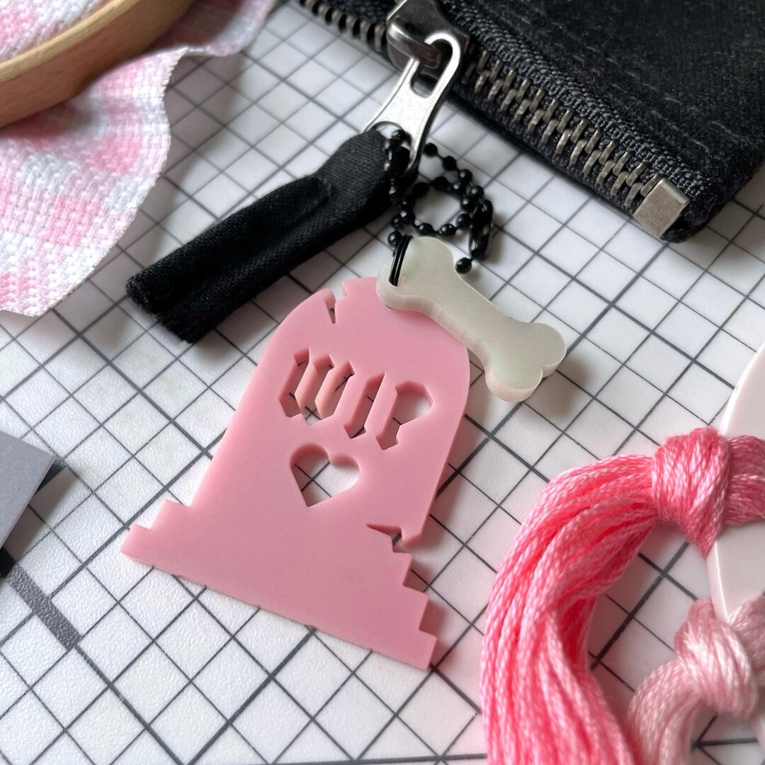 WIP Bag Tag: Spooky Gravestone Work in Progress Tag for Cross Stitch ...